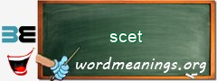 WordMeaning blackboard for scet
